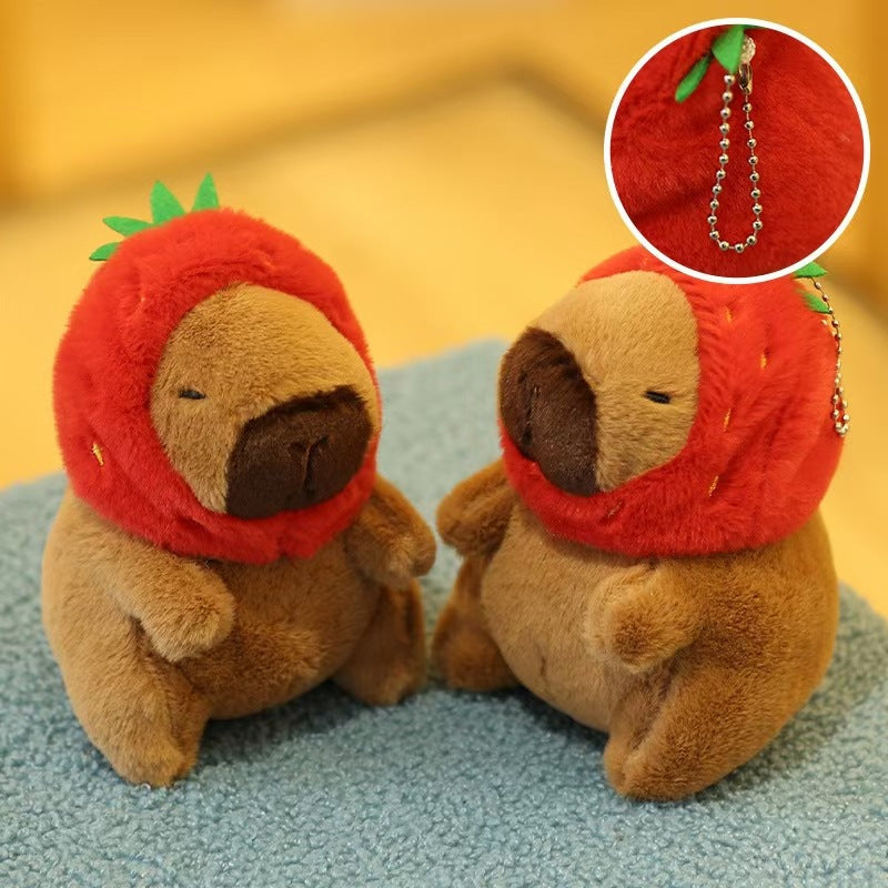 Cute Capybara Plush Toy Keychain Bag Hanging Ornament