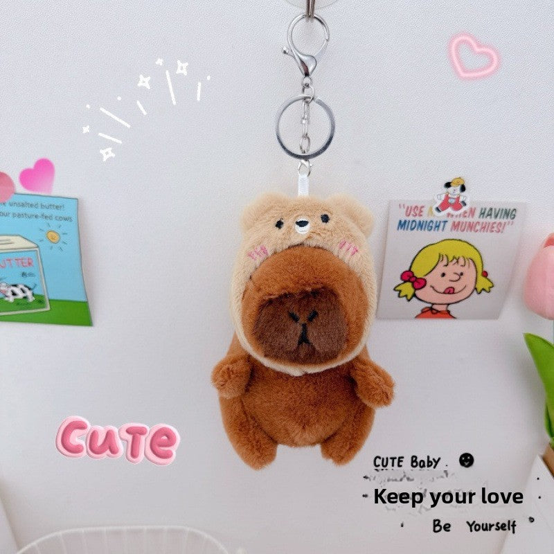 Cute Capybara Plush Toy Keychain
