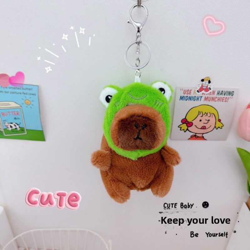 Cute Capybara Plush Toy Keychain