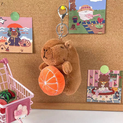 Cute Capybara Plush Toy Keychain