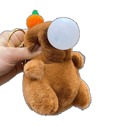 Cute Capybara Plush Toy Keychain