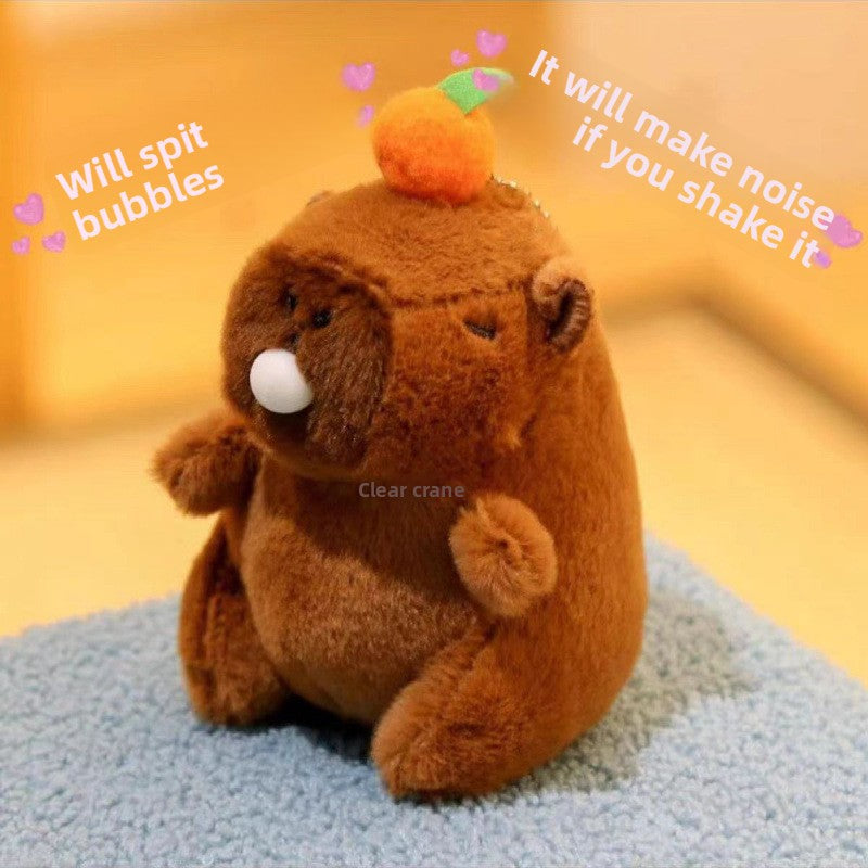 Cute Capybara Plush Toy Keychain