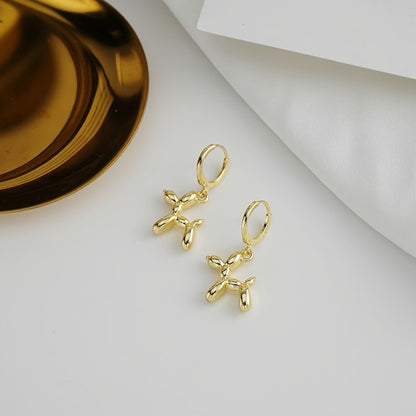 Cute Cartoon Animal Alloy Dog Pendant Earrings