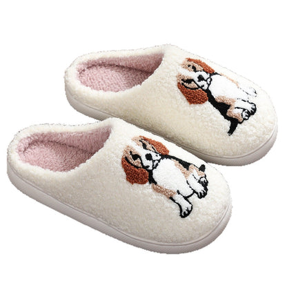 Cute cartoon dog slipper girl