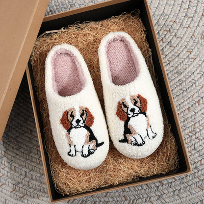 Cute cartoon dog slipper girl
