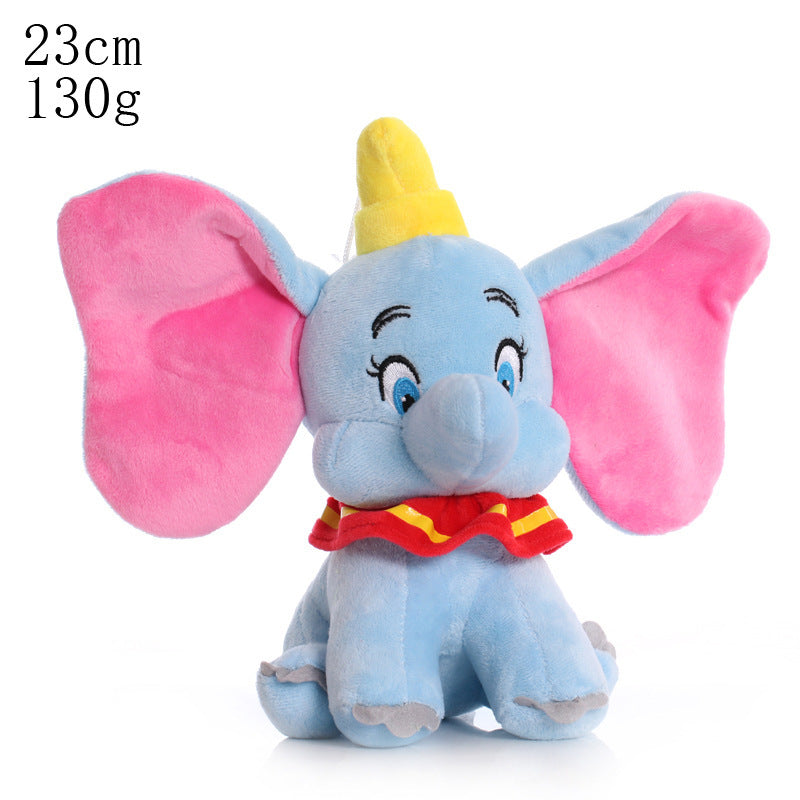 Cute Cartoon Dumbo Plush Toy in Gray and Blue