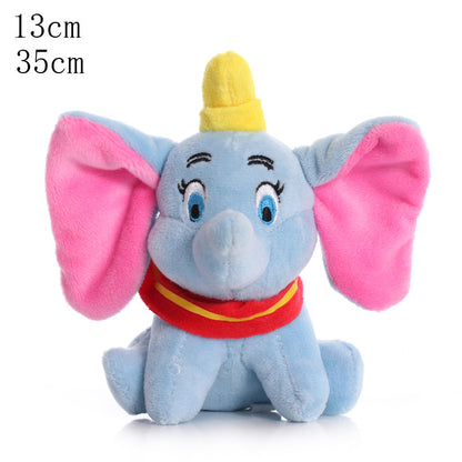 Cute Cartoon Dumbo Plush Toy in Gray and Blue