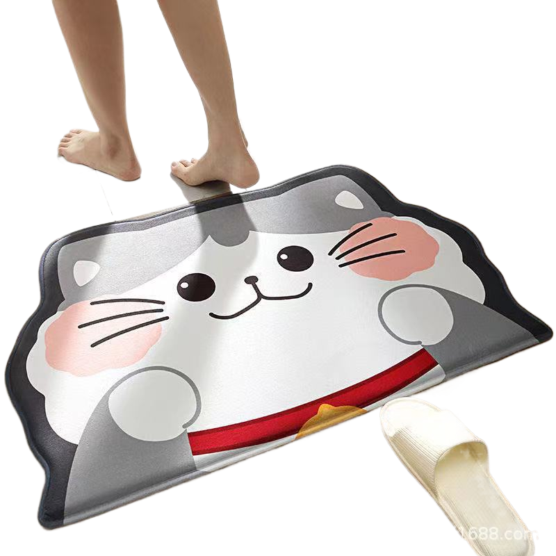 Cute Cartoon Non-Slip Absorbent Bathroom and Entryway Mat