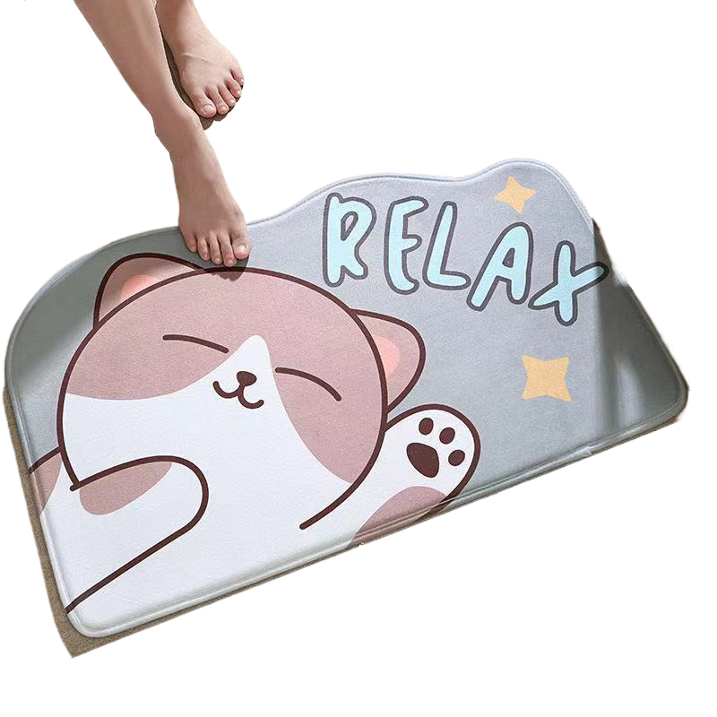Cute Cartoon Non-Slip Absorbent Bathroom and Entryway Mat