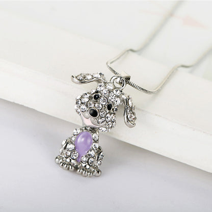 Cute Cartoon Puppy Pendant Necklace