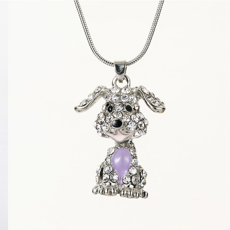 Cute Cartoon Puppy Pendant Necklace