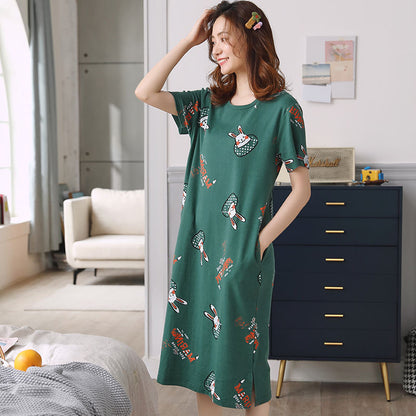 Cute Cartoon Short-Sleeve Nightdress