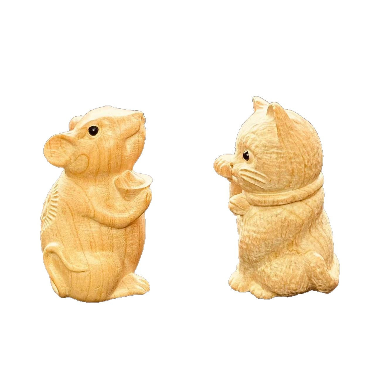Cute Cat and Mouse Figurines