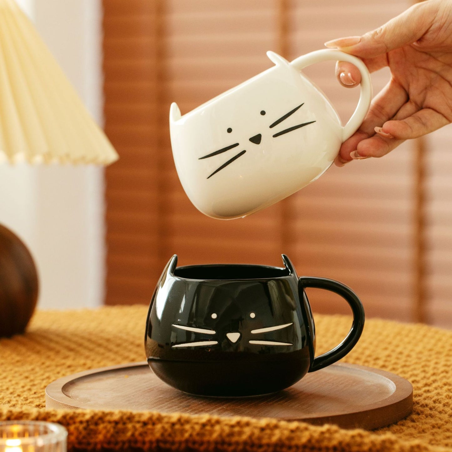 Cute cat ceramic mug