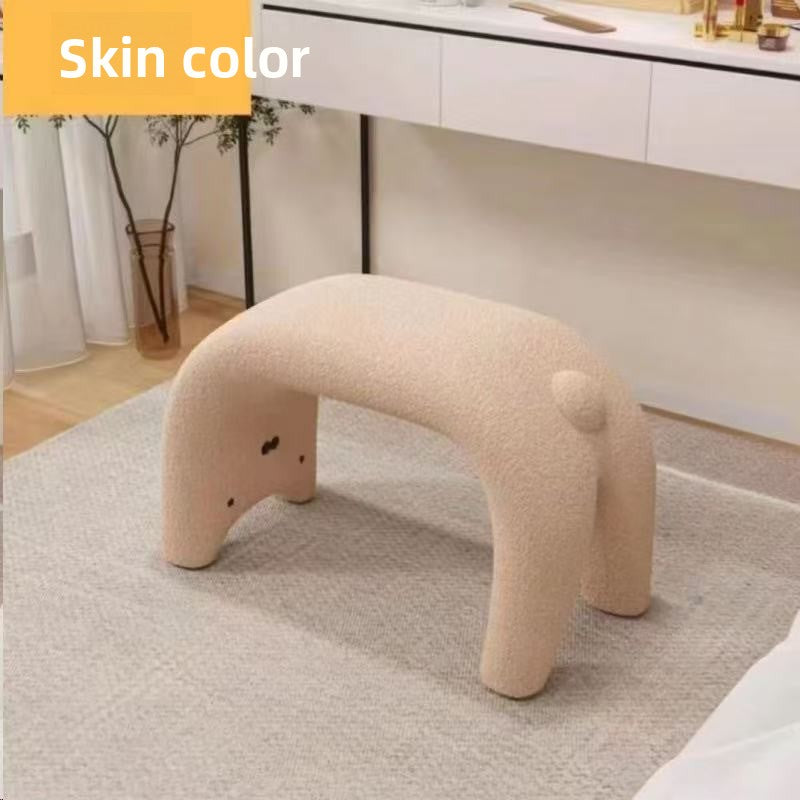Cute Cat Design Wooden Stool