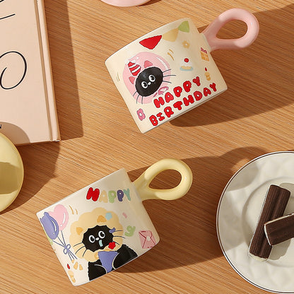 Cute cat gift box mugs