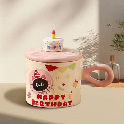 Cute cat gift box mugs