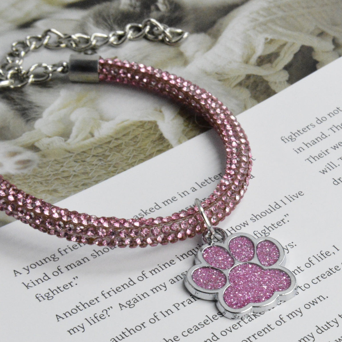 Cute cat paw chain cat and dog collar