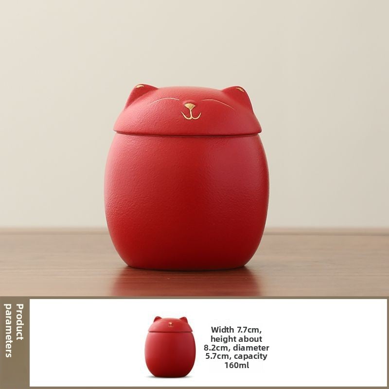 Cute Cat Tea Leaf Jar