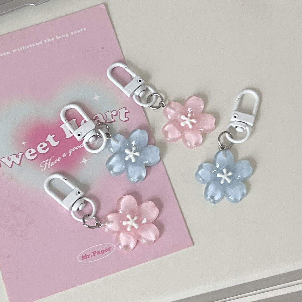 Cute Cherry Blossom Keychain