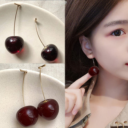 Cute Cherry Dangling Earrings