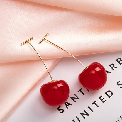 Cute Cherry Dangling Earrings