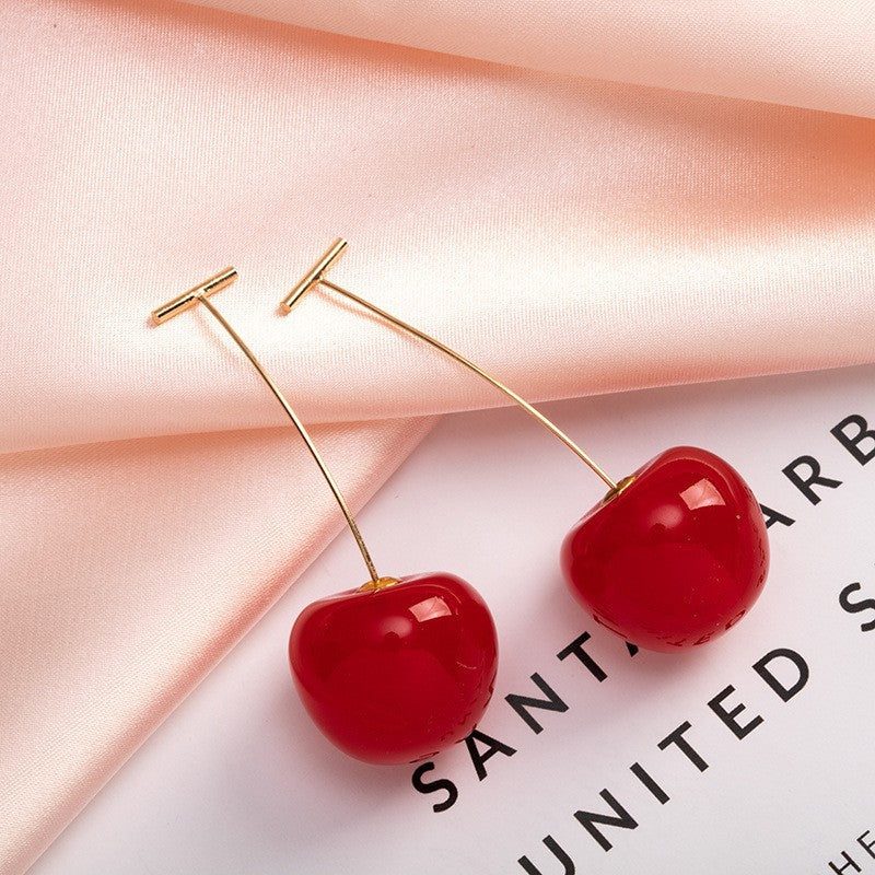 Cute Cherry Dangling Earrings