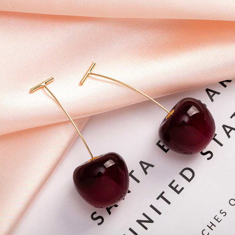 Cute Cherry Dangling Earrings
