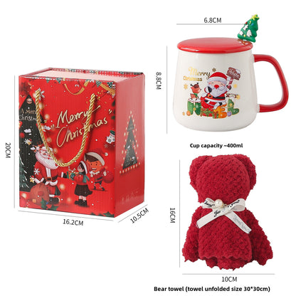 Cute Christmas water cup with spoon