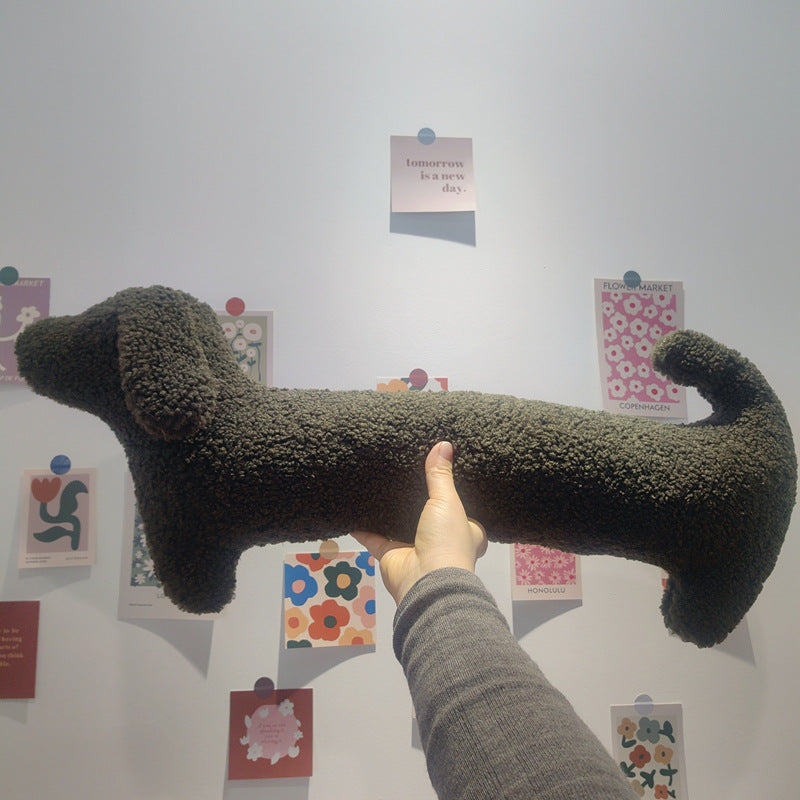 Cute Dachshund Plush Pillow for Sofa and Bed