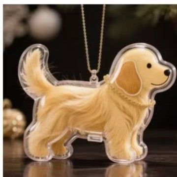 Cute Dog Design Hair Storage Capsule Keychain