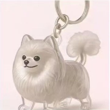 Cute Dog Design Hair Storage Capsule Keychain