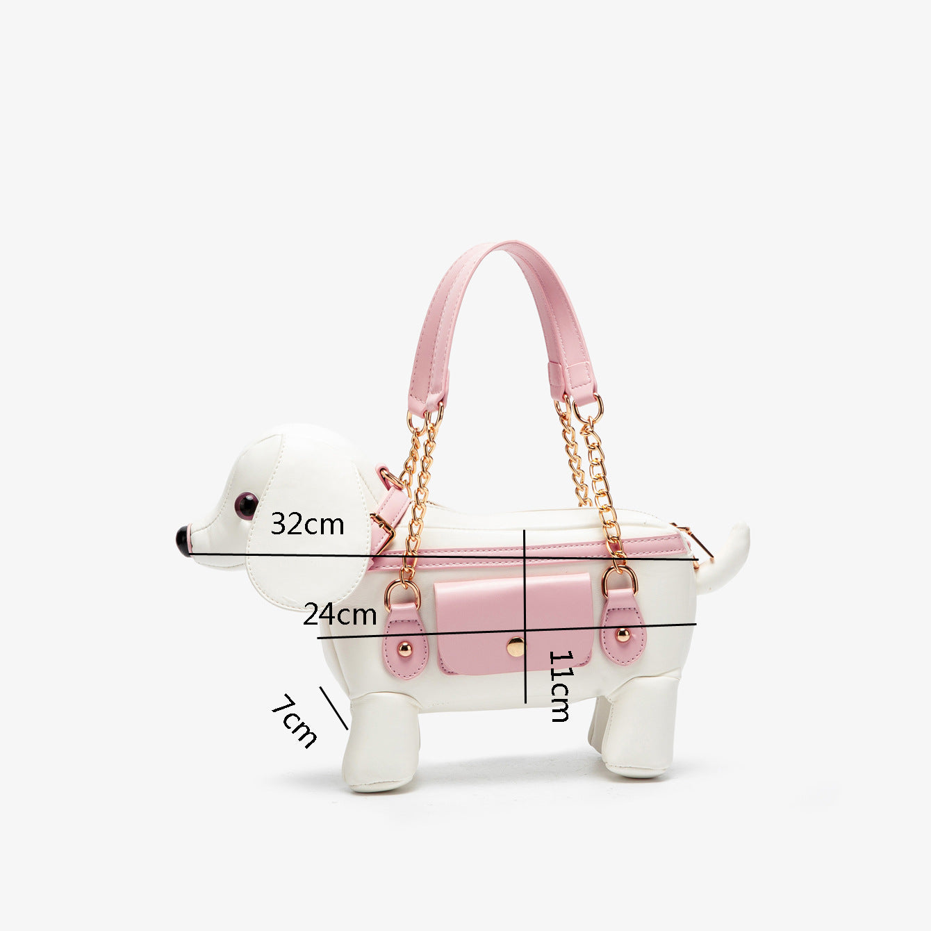 Cute Dog-Shaped Crossbody Bag