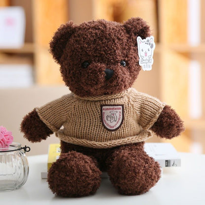 Cute Dressed Plush Teddy Bear Doll, Soft Stuffed Animal Toy for Gift (Multiple Styles & Sizes)