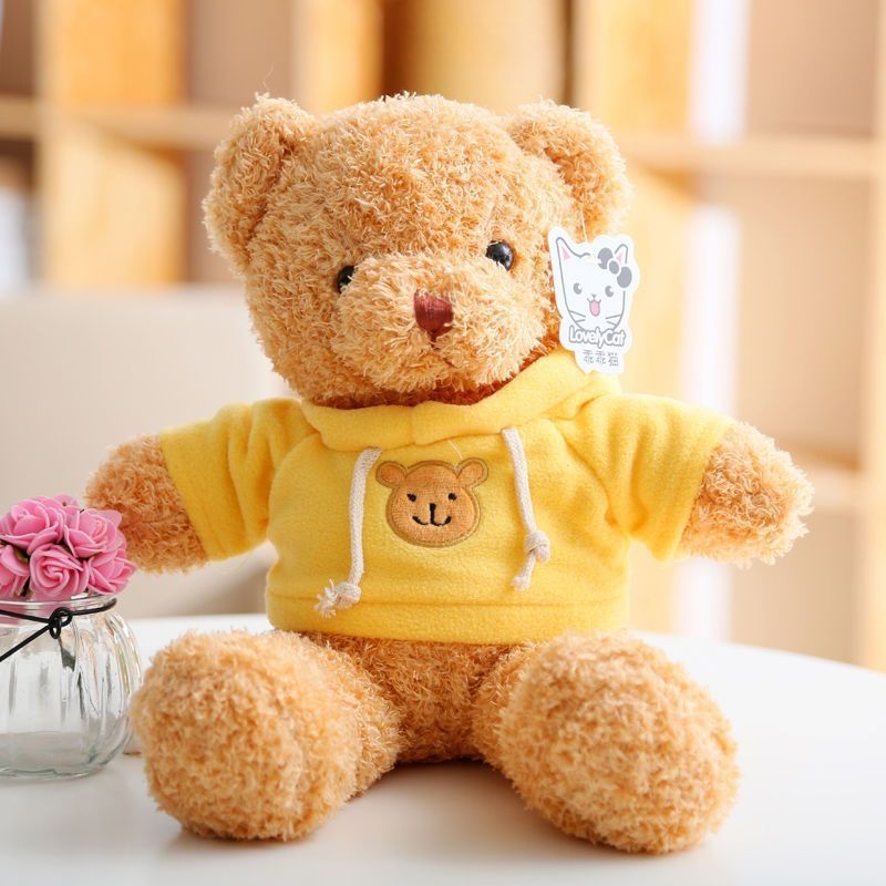 Cute Dressed Plush Teddy Bear Doll, Soft Stuffed Animal Toy for Gift (Multiple Styles & Sizes)