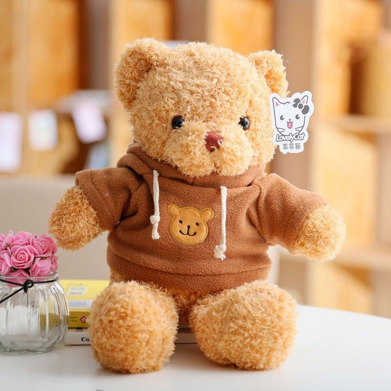 Cute Dressed Plush Teddy Bear Doll, Soft Stuffed Animal Toy for Gift (Multiple Styles & Sizes)