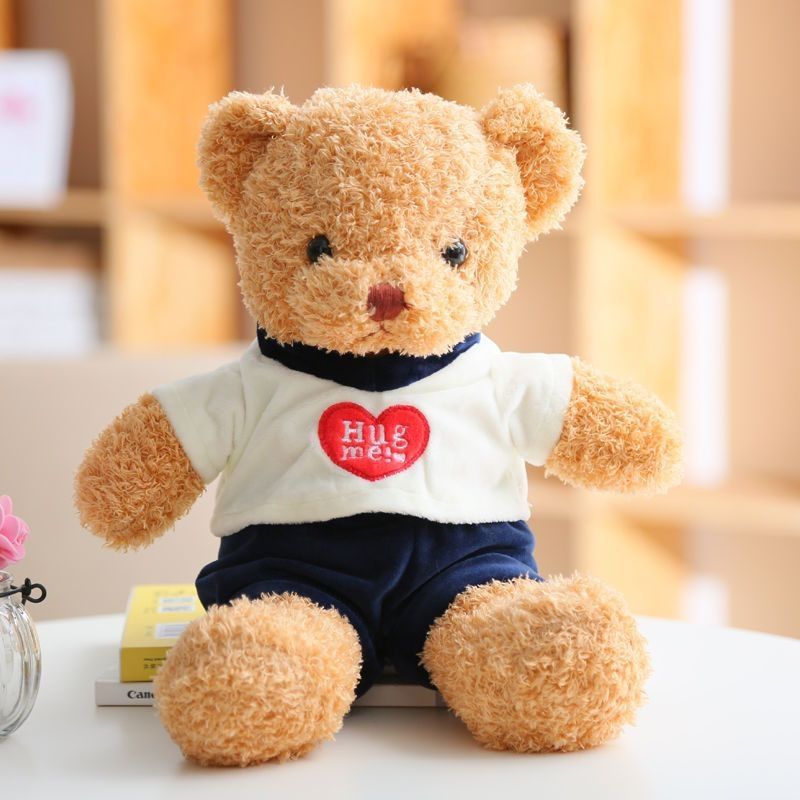 Cute Dressed Plush Teddy Bear Doll, Soft Stuffed Animal Toy for Gift (Multiple Styles & Sizes)