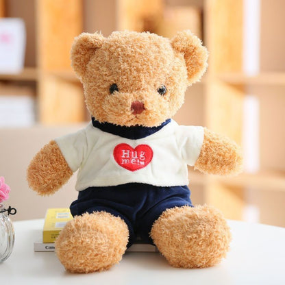 Cute Dressed Plush Teddy Bear Doll, Soft Stuffed Animal Toy for Gift (Multiple Styles & Sizes)