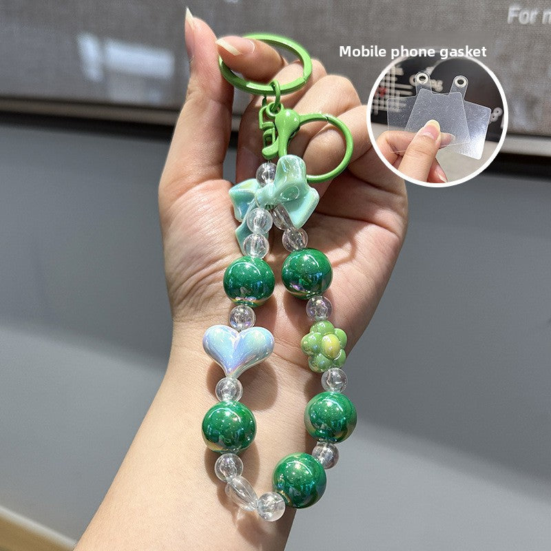 Cute Flower Bow Beaded Key Chain