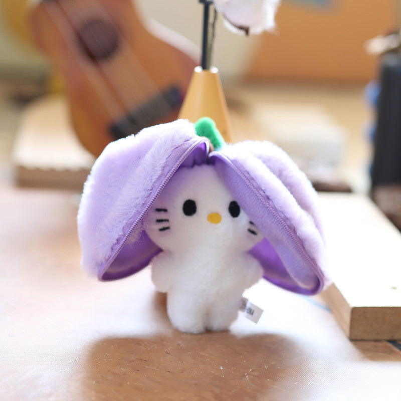 Cute Fruit Animal Plush Keychain Charm