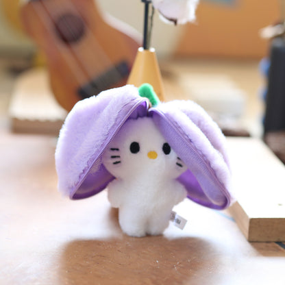 Cute Fruit Animal Plush Keychain Charm
