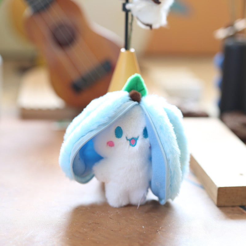 Cute Fruit Animal Plush Keychain Charm