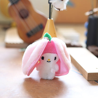 Cute Fruit Animal Plush Keychain Charm