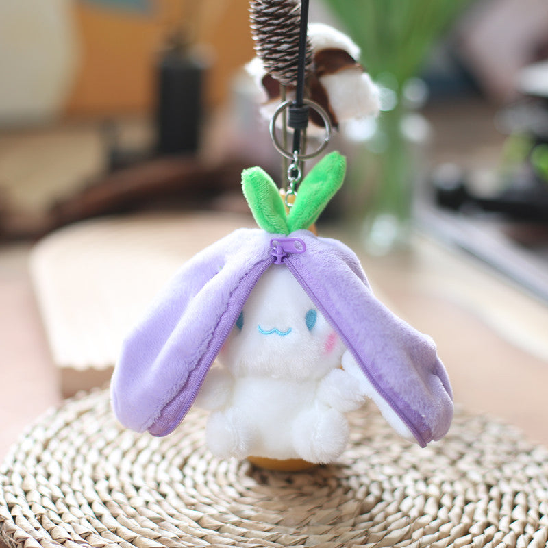 Cute Fruit Animal Plush Keychain Charm