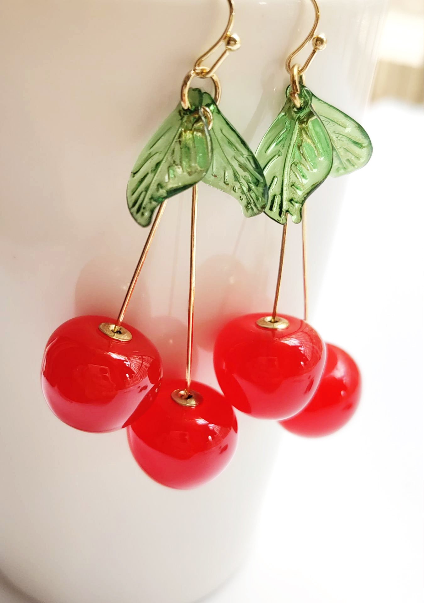 Cute Fruit Cherry Earrings