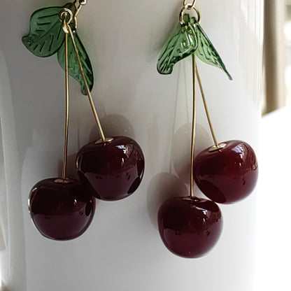 Cute Fruit Cherry Earrings