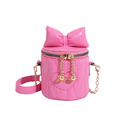 Cute Girl Bag Bowknot Chain Lingerie Bucket Bag