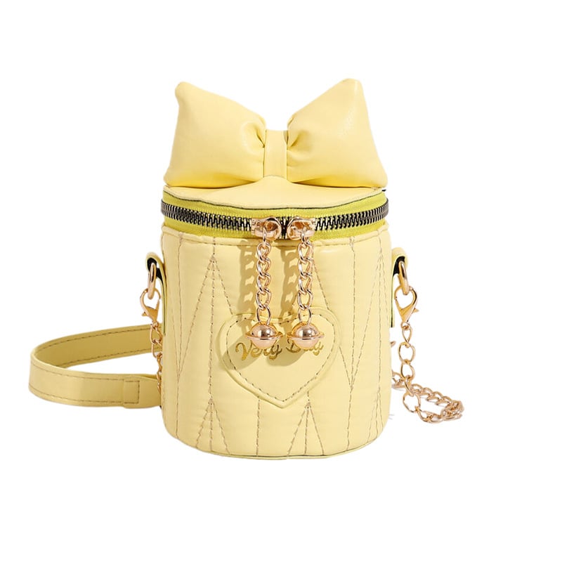 Cute Girl Bag Bowknot Chain Lingerie Bucket Bag