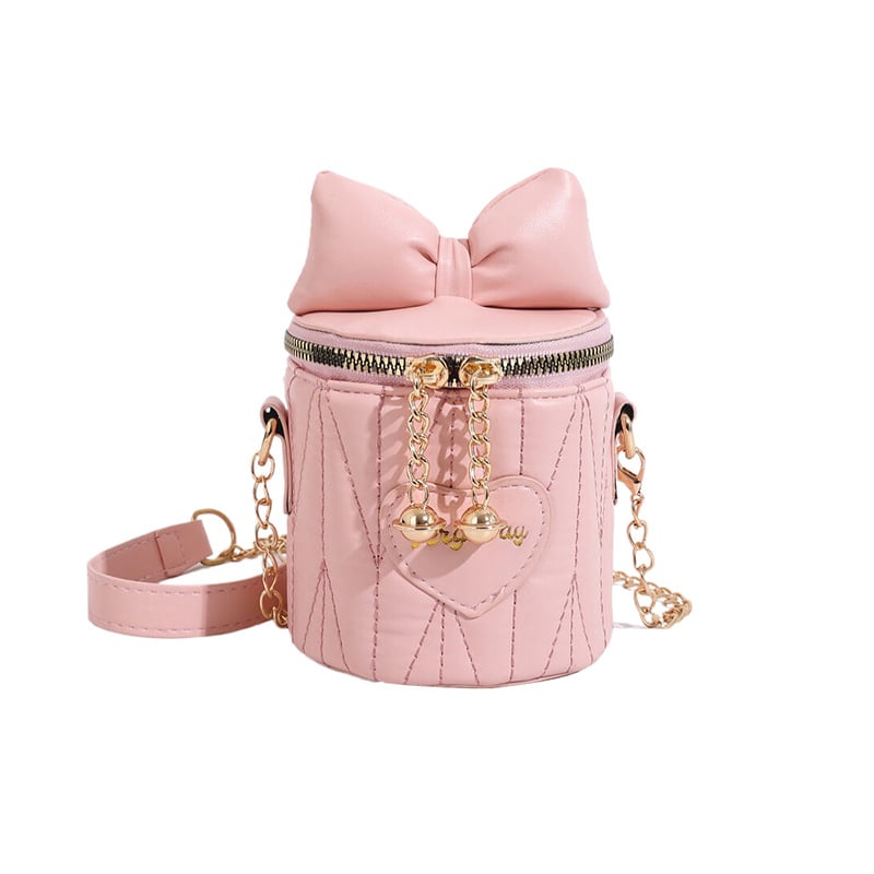 Cute Girl Bag Bowknot Chain Lingerie Bucket Bag