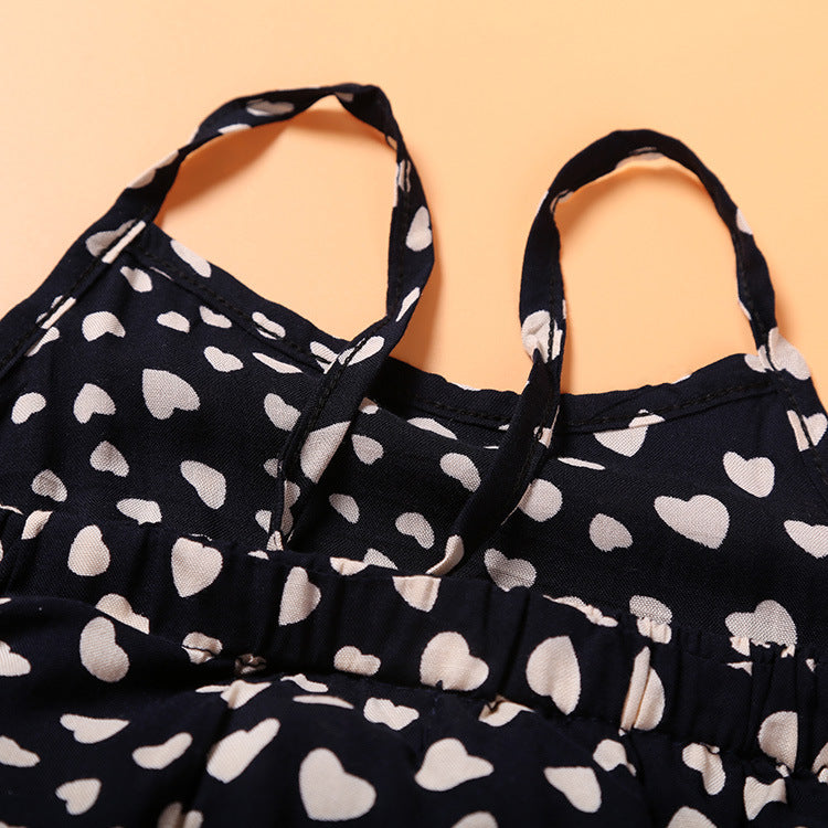 Cute halter one-piece children's clothing